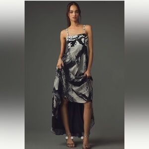 Anthropologie NWT Abstract Tiered Midi Dress size S.